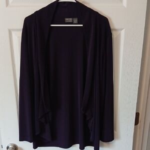 Additions By CHICO'S Women's Purple Cardigsn Sweater Overpiece, Size 2